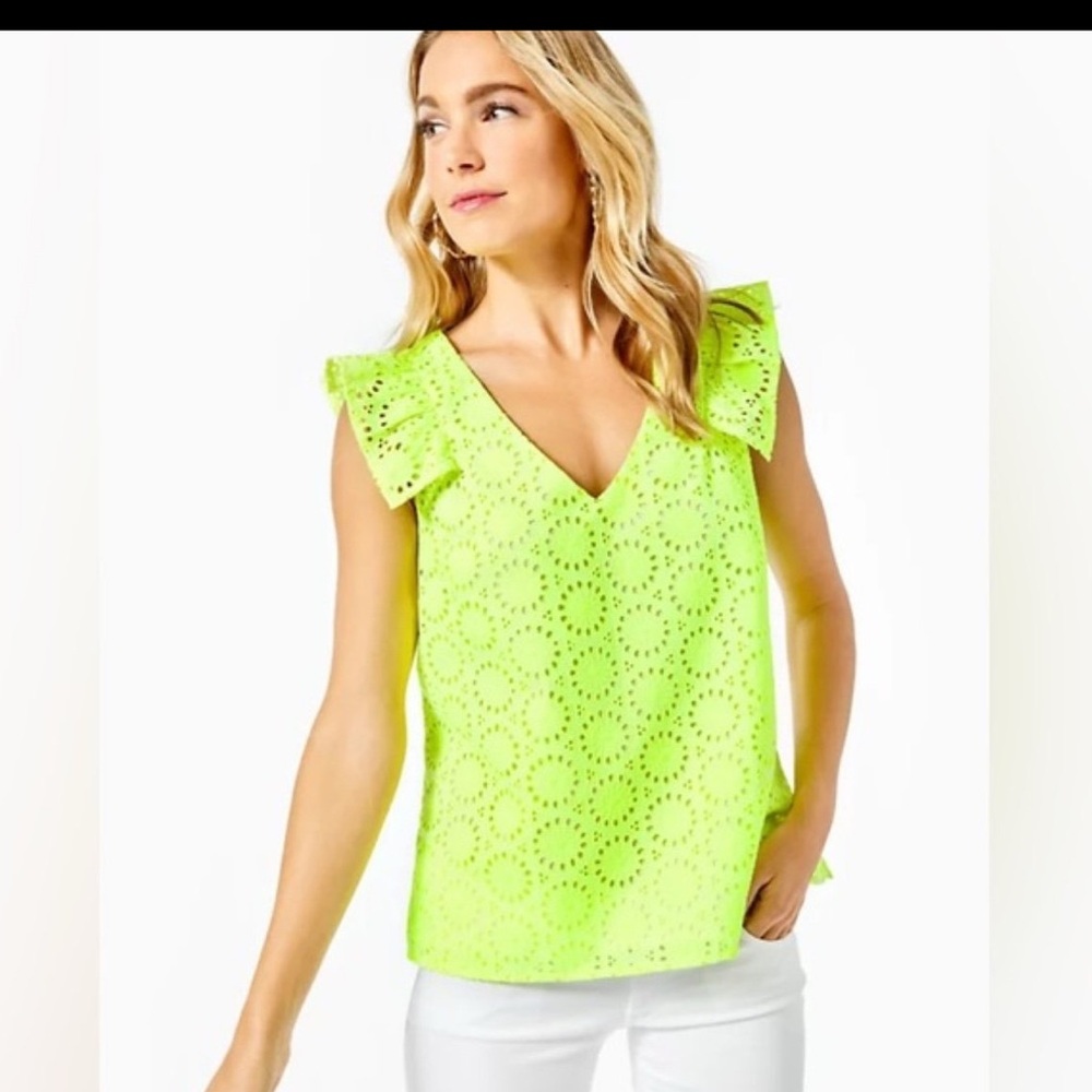 Lilly Pulitzer Eyelet Top xs
